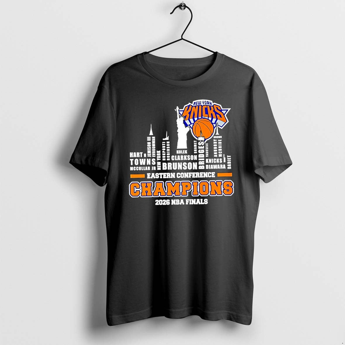 Original New York Knicks Eastern Conference Champions 2026 Nba Finals Players Names City Skyline Tshirts