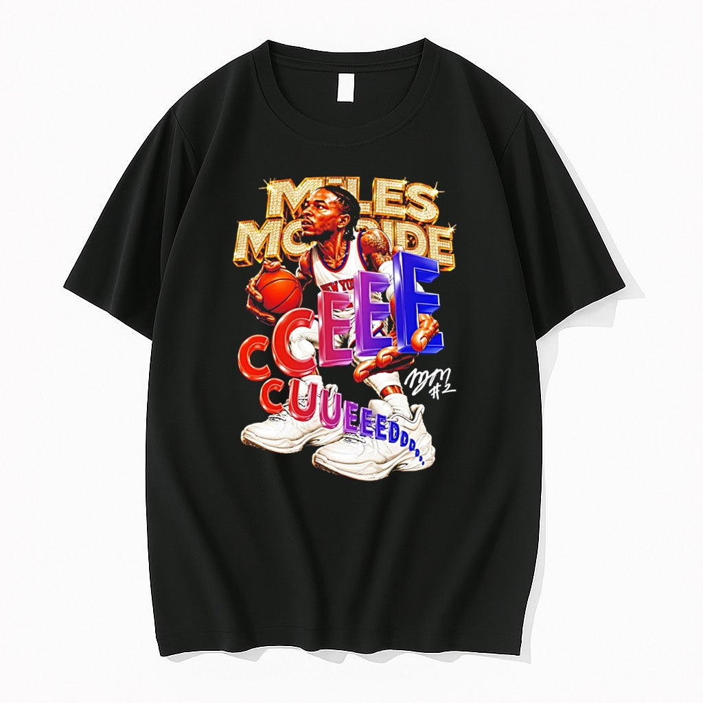 Original New York Knicks Miles Mcbrides Signature Illustration Tee Tshirts Jpg