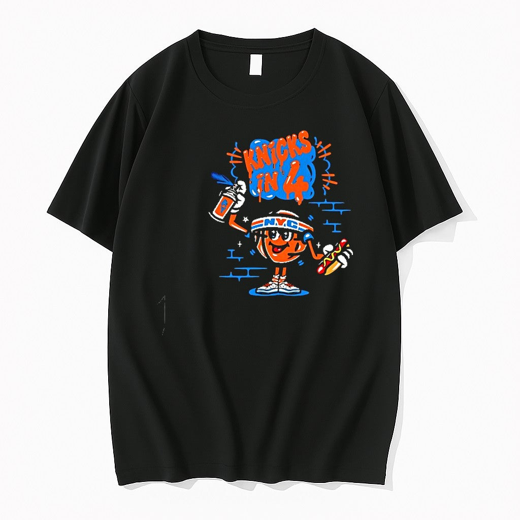 Original New York Knicks In 4 Hot Dog And Basketball Tshirts Jpg