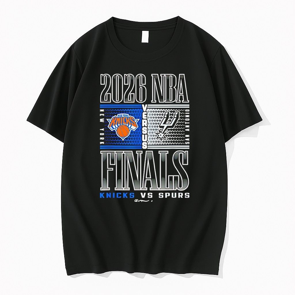 Original New York Knicks Vs San Antonio Spurs Basketball 2026 Nba Finals Champions Logo Tshirts