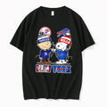 Original New York Yankees And Buffalo Bills Charlie Brown And Snoopy Tee Tshirts