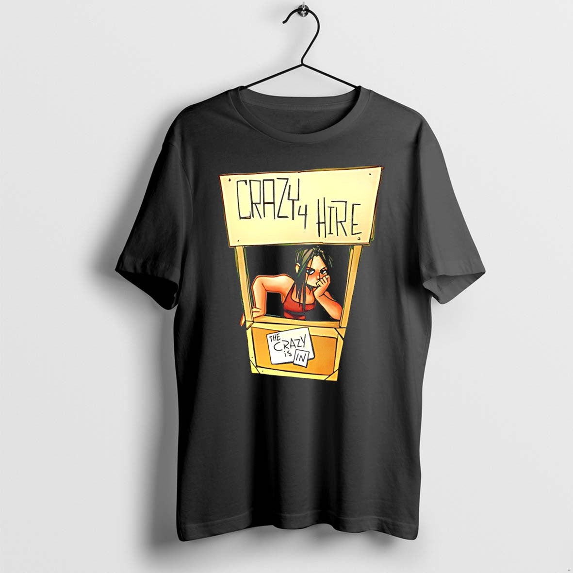 Original Nikki Storm Crazy 4 Hire The Crazy Is In Illustration Tee Tshirts Jpg