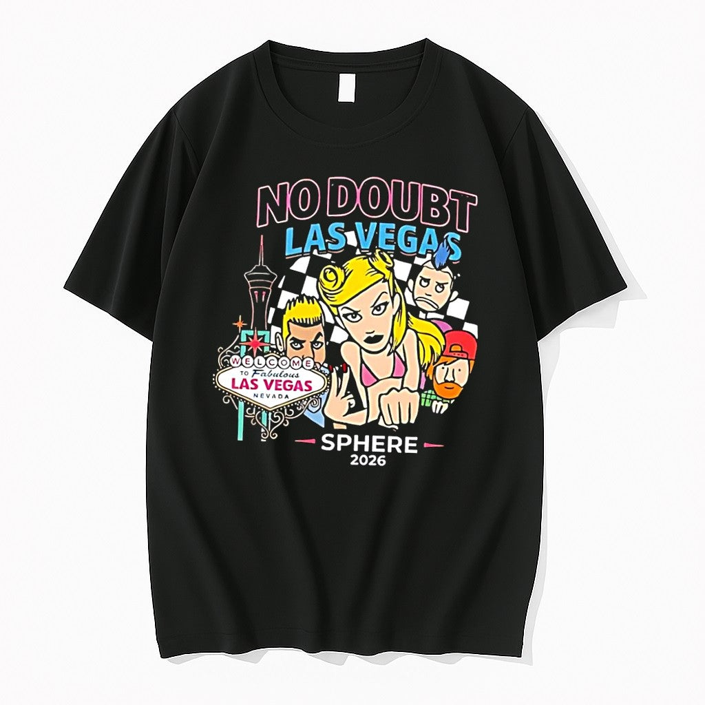 Original No Doubt Las Vegas Concert Merchandise No Doubt Las Vegas Sphere 2026 Black Tshirts