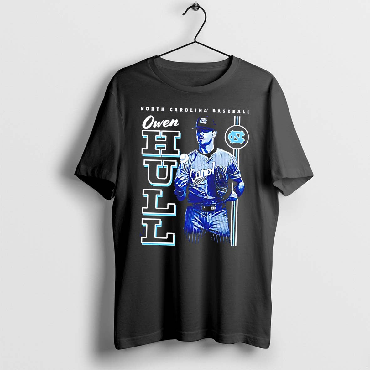 Original North Carolina Baseball Owen Pugh Owen Hull Portrait Tee Tshirts Jpg
