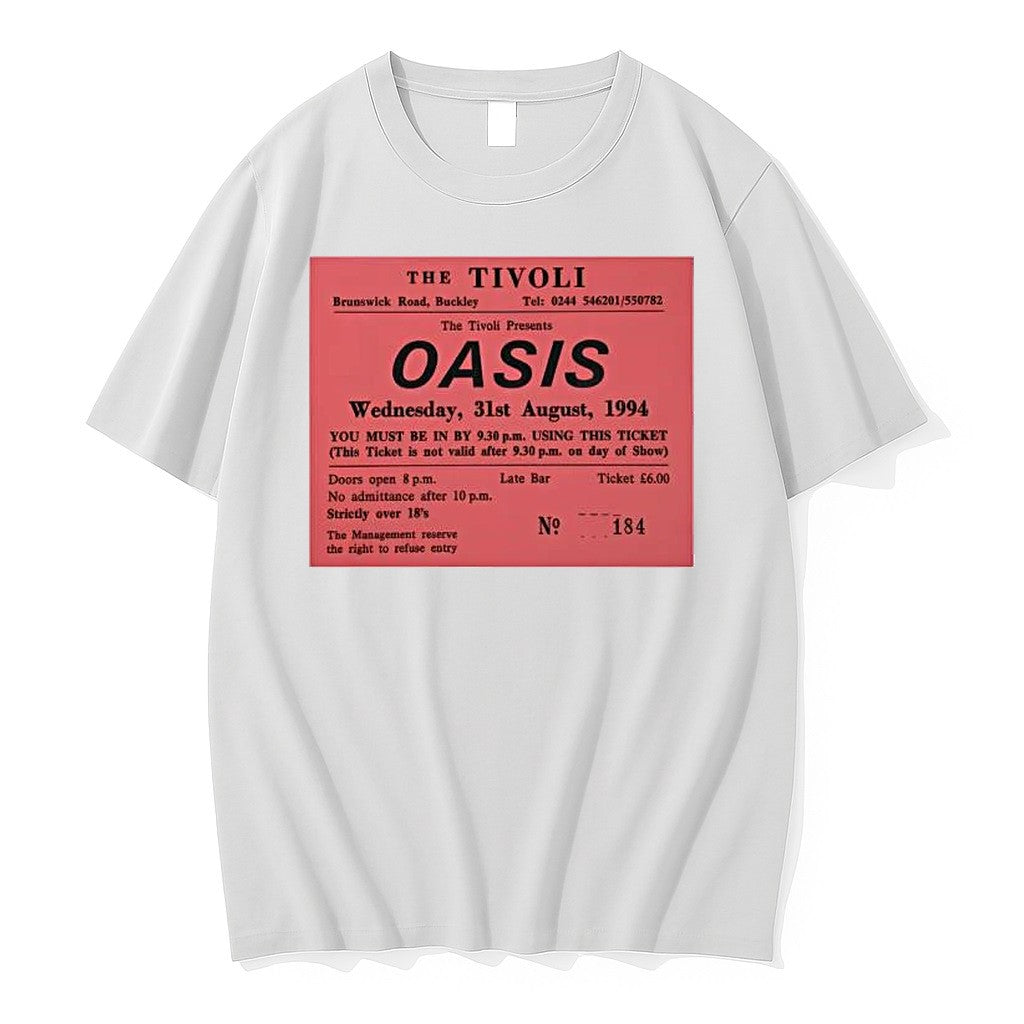 Original Oasis Tivoli 1994 Ticket Tshirts Jpg