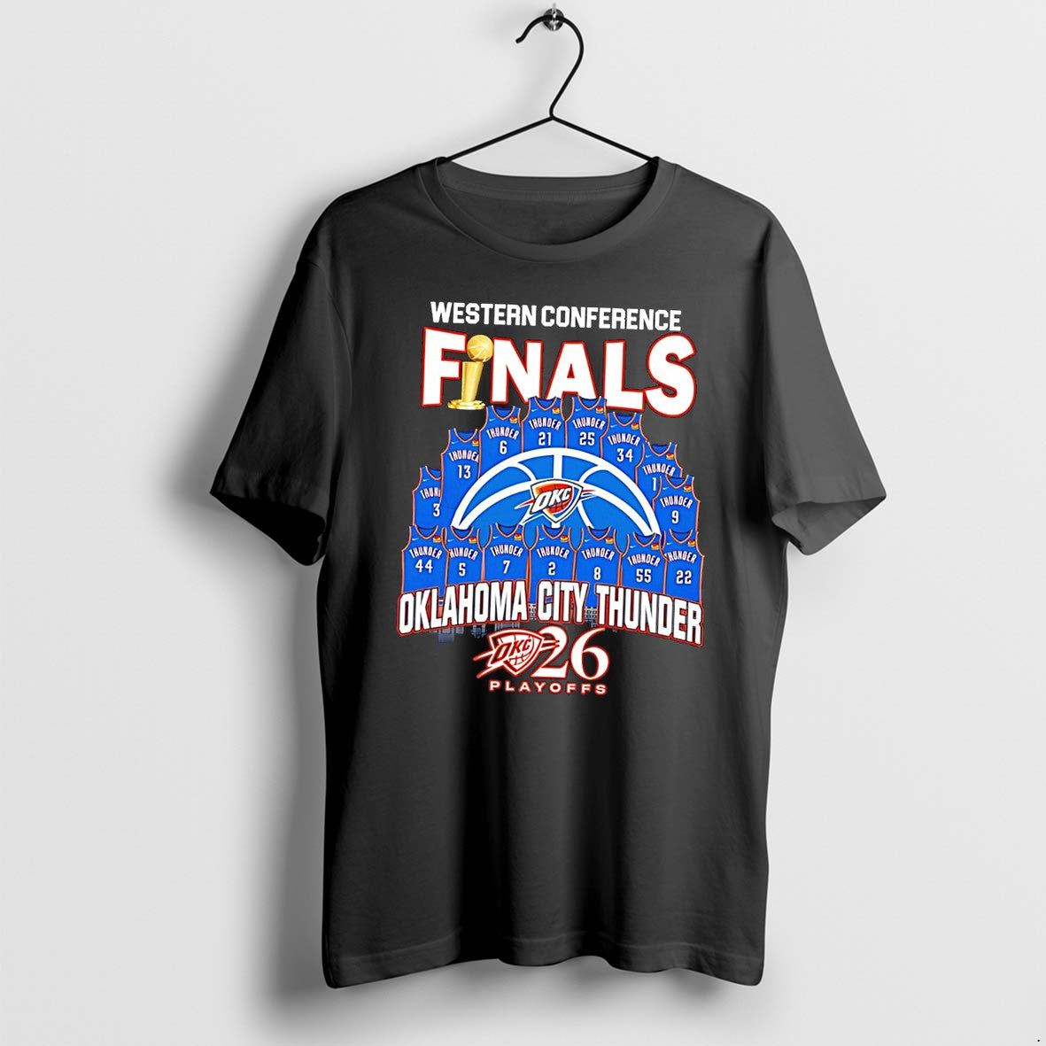 Original Oklahoma City Thunder Western Conference Finals Playoffs Jerseys Collage Tee Tshirts