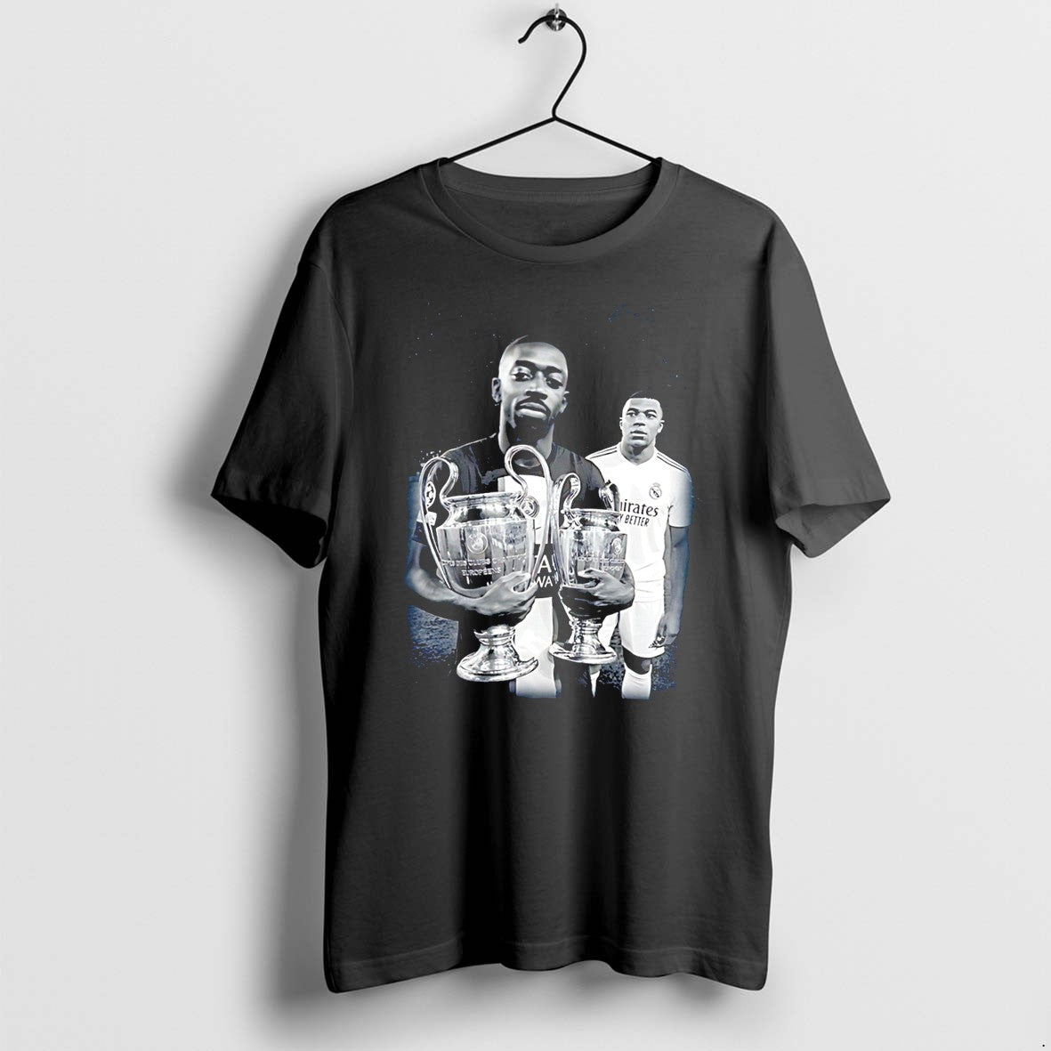 Original Ousmane Dembele And Kylian Mbappe Paris Saint Germain Double Trophies Tee Tshirts