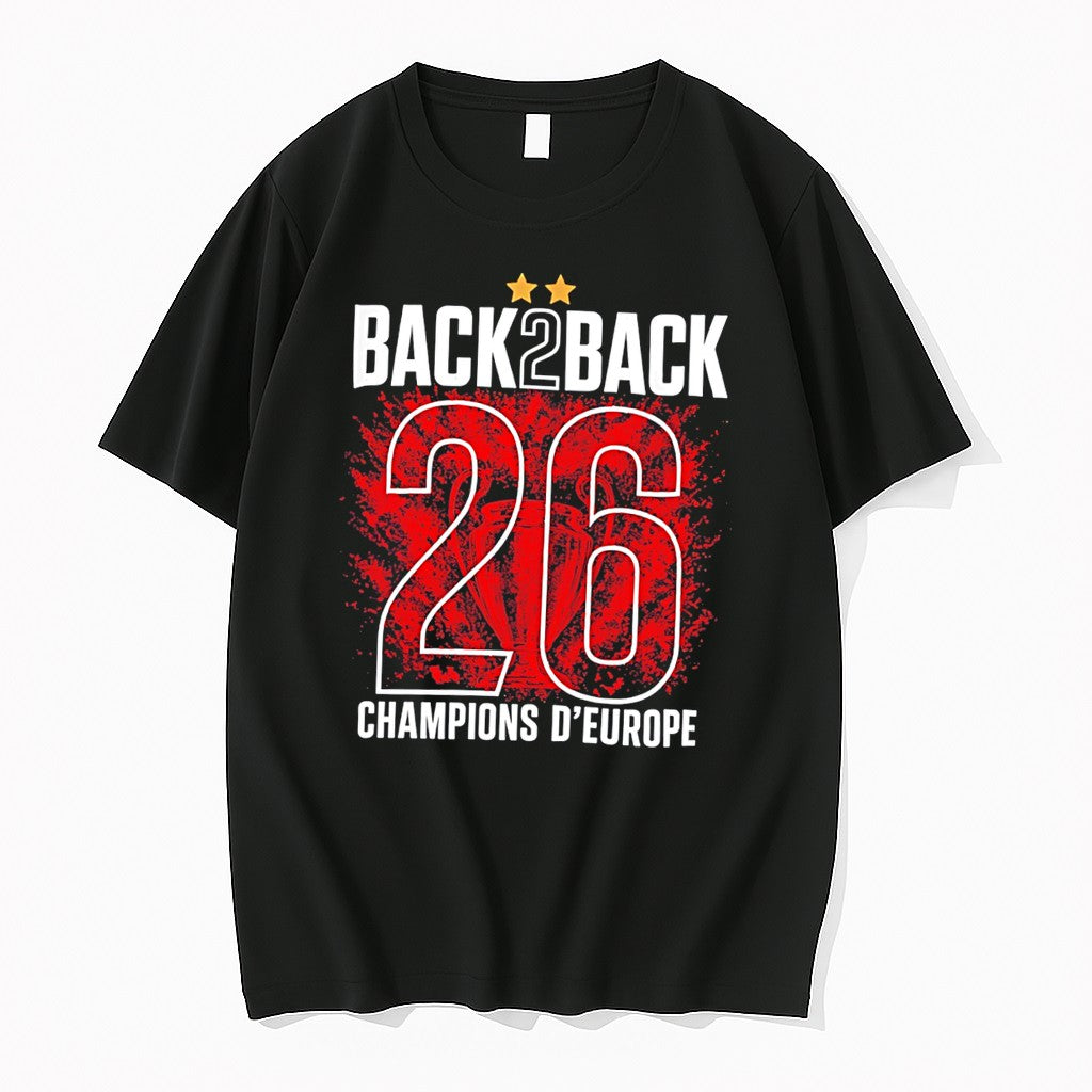 Original Paris Saint Germain Back 2 Back Champions Deurope Tee Tshirts Jpg