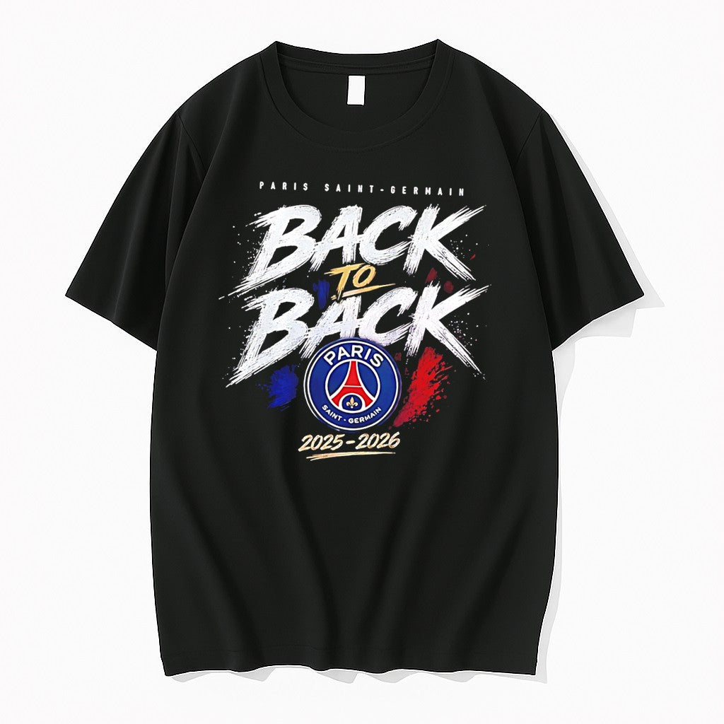 Original Paris Saint Germain Back To Back 2025 2026 Logo Tee Tshirts Jpg