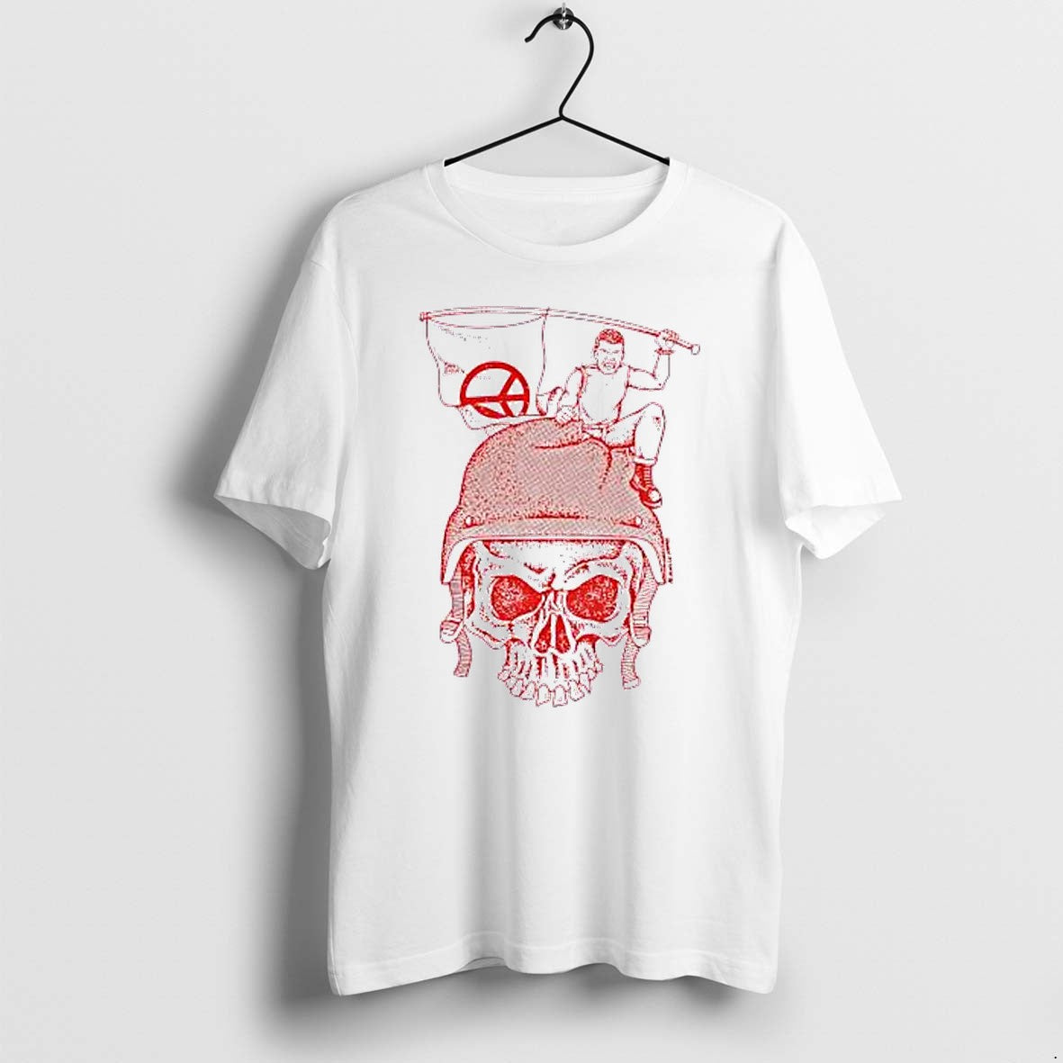 Original Peace Symbol Flag Punk Skinhead Skull Tshirts Jpg