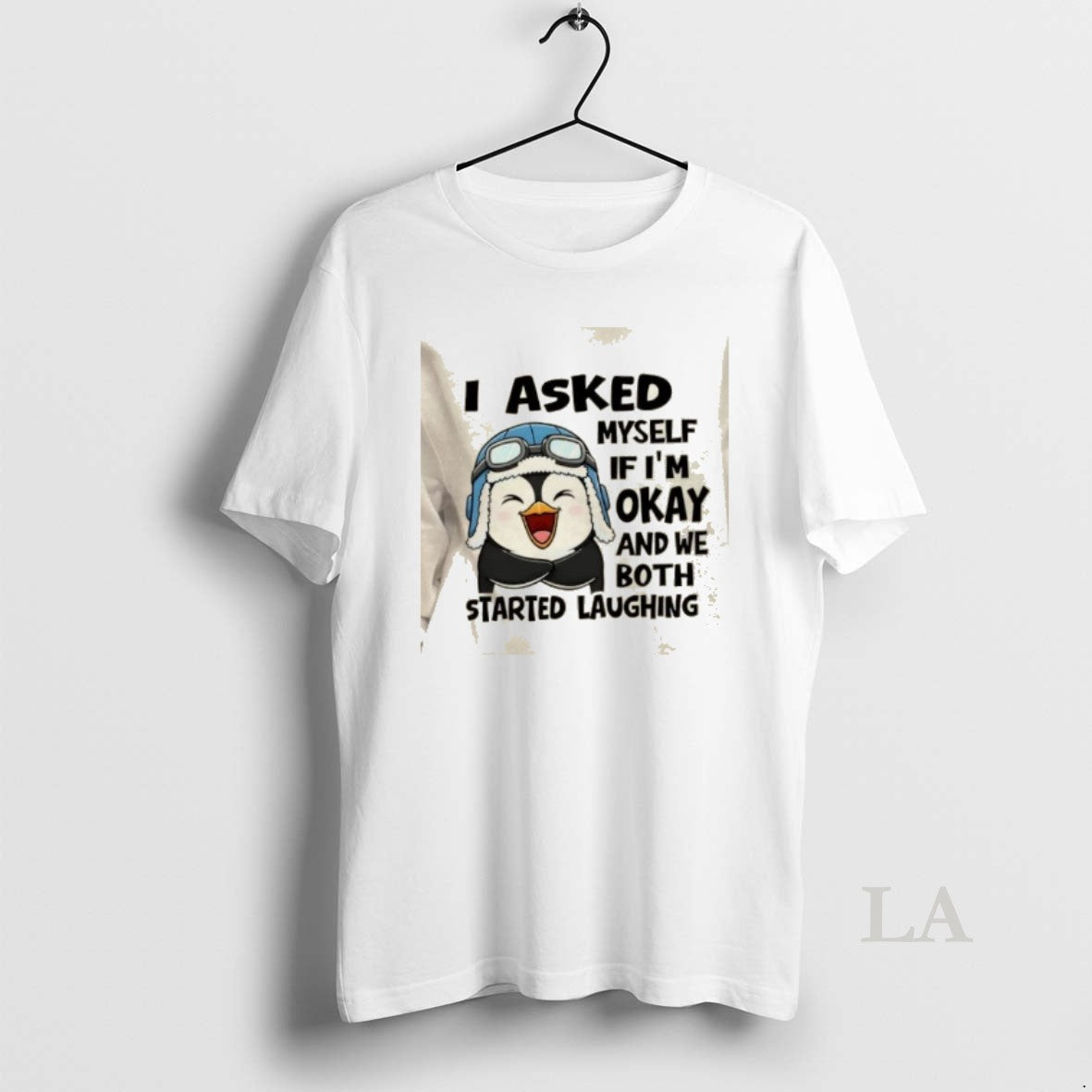 Original Penguin I Asked Myself If Im Okay And We Both Started Laughing T-Shirts, Hoodie, Sweatshirt | CoreVibeTees.com