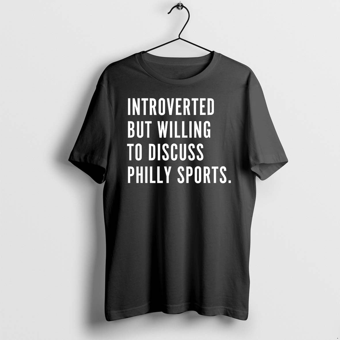 Original Philadelphia Eagles Phillies 76ers Flyers Introverted But Willing To Discuss Tshirts