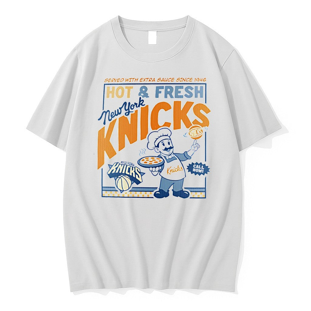 Original Pizza New York Knicks Hot And Fresh Served With Extra Sauce Since 1946 Tshirts
