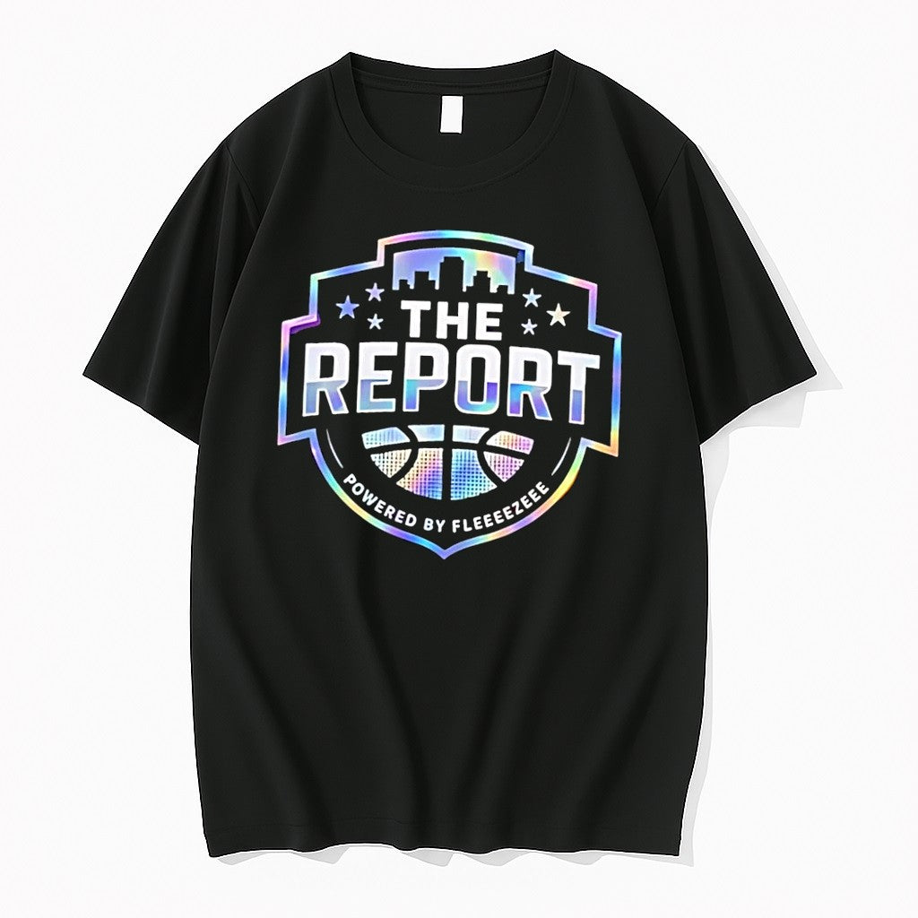 Original Powered By Fleeeeezeee The Report Basketball Logo Black Tshirts Jpg