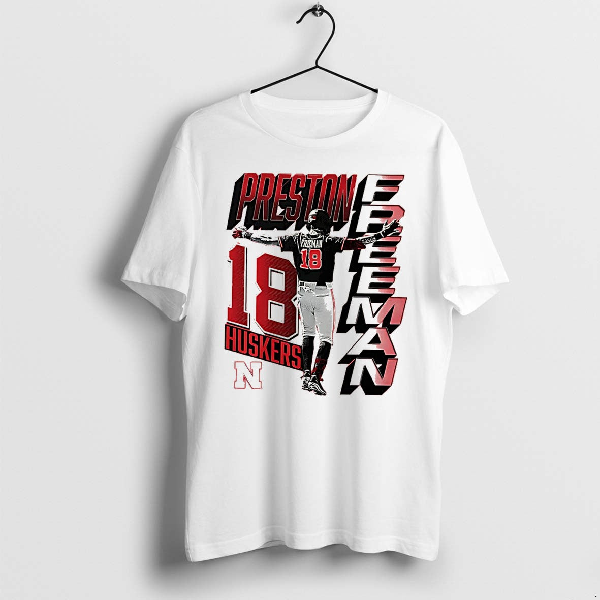 Original Preston Freeman Player Number 18 Illustration Tee Tshirts Jpg