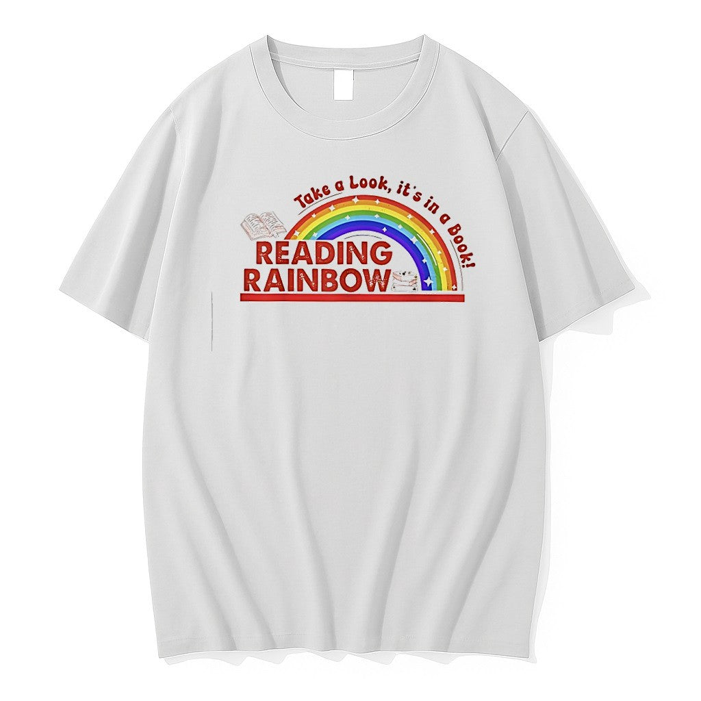 Original Rainbow Take A Look Its In A Book Reading Bookworm Tshirts Jpg