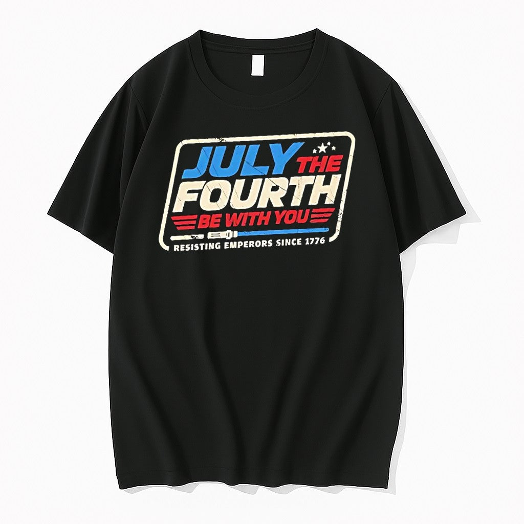 Original Resisting Emperors Since 1776 July The Fourth Be With You Black Tshirts