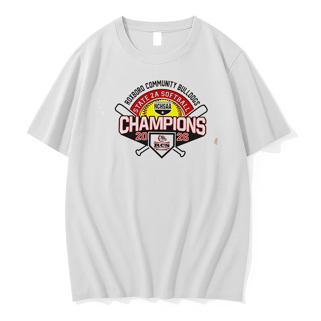 Original Roxboro Community Bulldogs 2026 Nchsaa State 2a Softball Champions Tee Tshirts