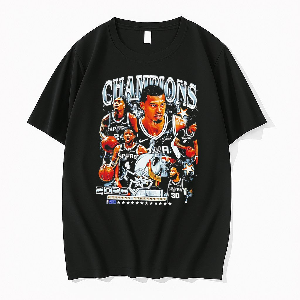 Original San Antonio Spurs 2026 Western Conference Champions Team Collage Tee Tshirts