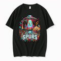 Original San Antonio Spurs Alien Ufo Art Neon Texas Skyline Nba Finals Champions Tshirts