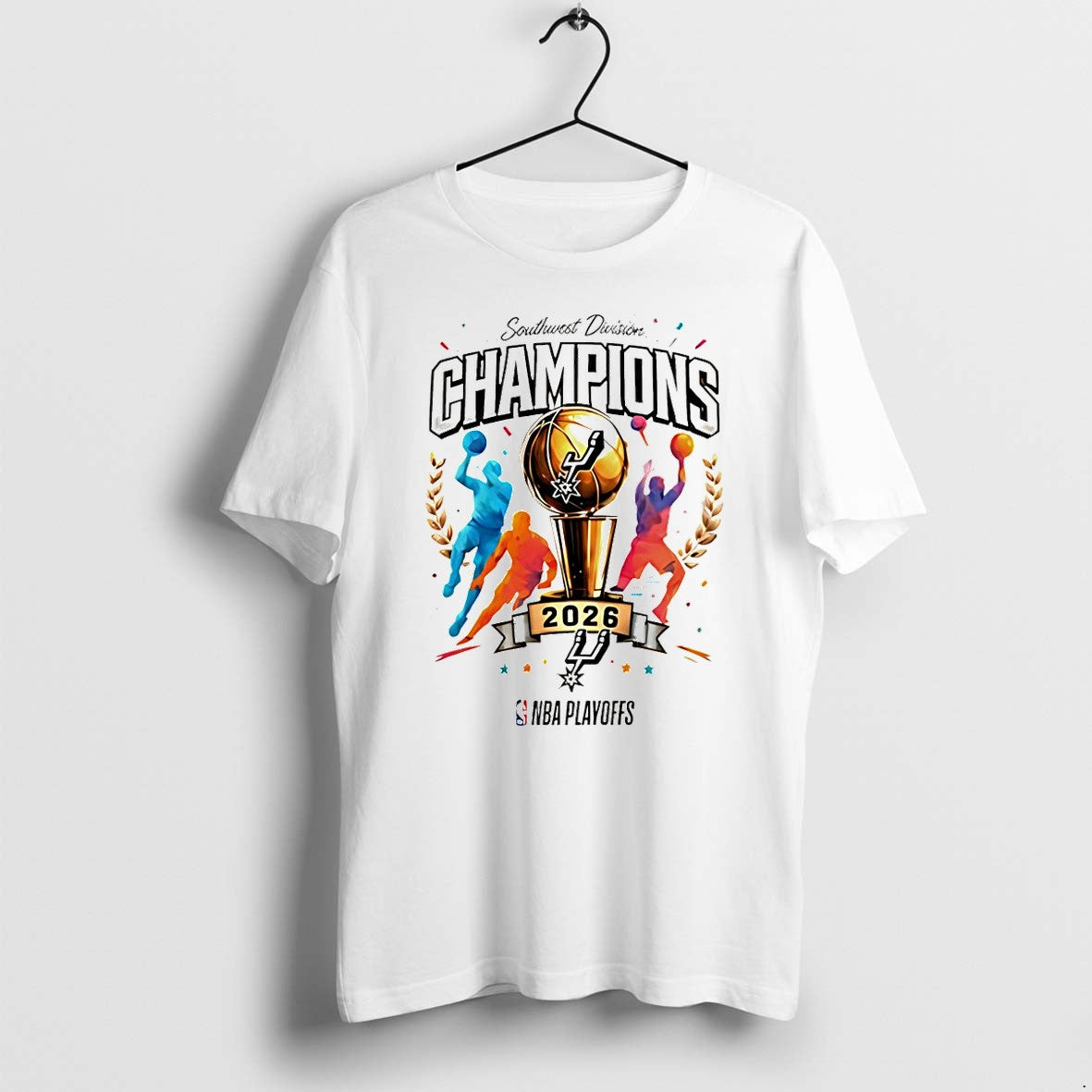 Original San Antonio Spurs Basketball 2026 Southwest Division Champions Nba Playoffs Tshirts