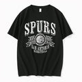 Original San Antonio Spurs Basketball Go Spurs Go Silver Black Est 1973 Tshirts