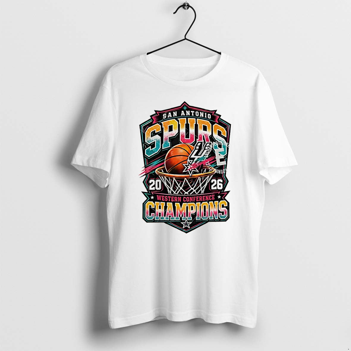 Original San Antonio Spurs Basketball Western Conference Champions Game Day Nba 2026 Tshirts