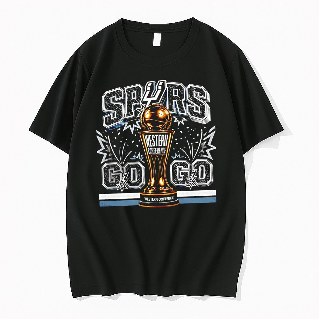 Original San Antonio Spurs Trophy Basketball Western Conference Finals Go Spurs Go 2026 Tshirts