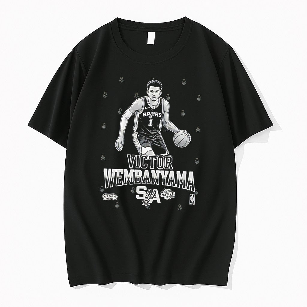Original San Antonio Spurs Victor Wembanyama Posing Tee Tshirts Jpg