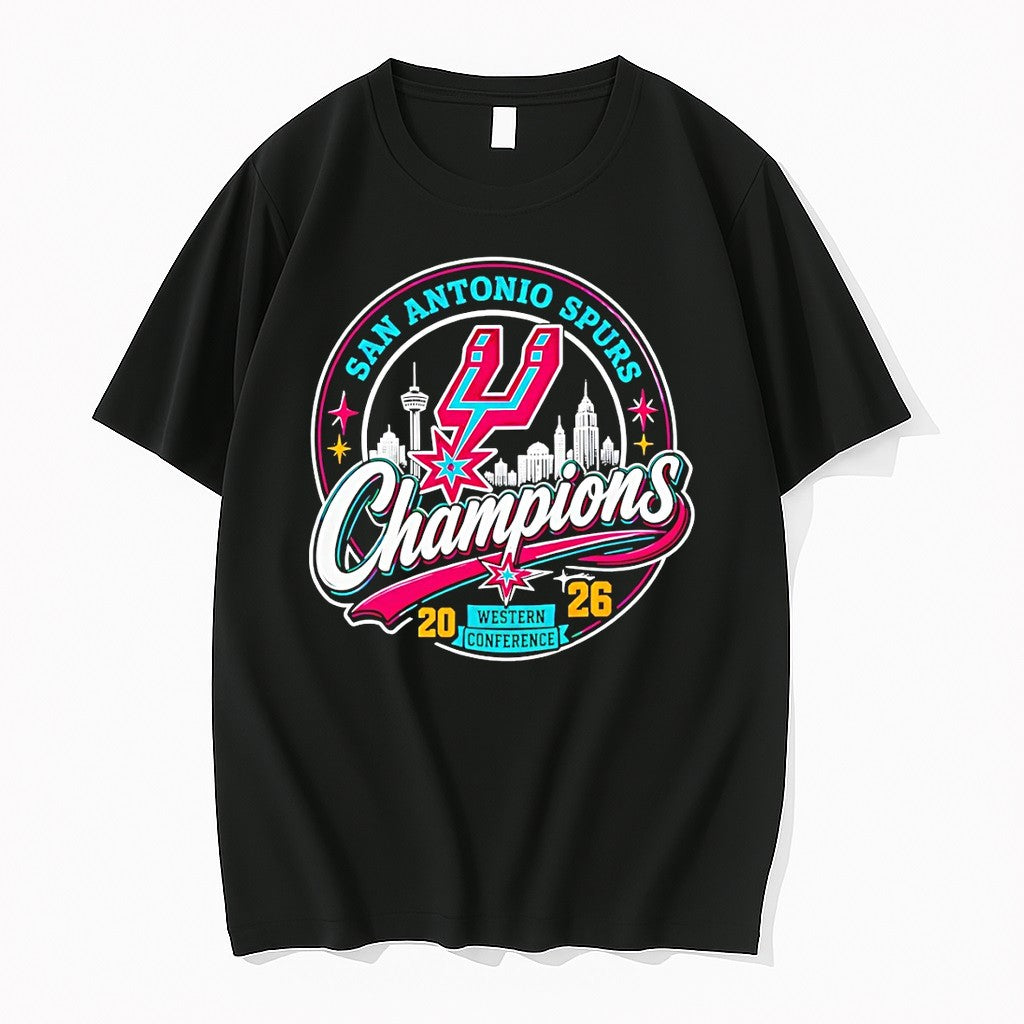 Original San Antonio Spurs Western Conference Champions 2026 90s Style Tshirts