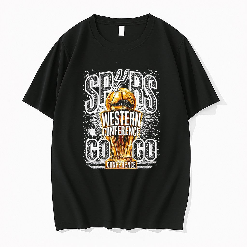 Original San Antonio Spurs Western Conference Go Spurs Go Championship Trophy Tshirts
