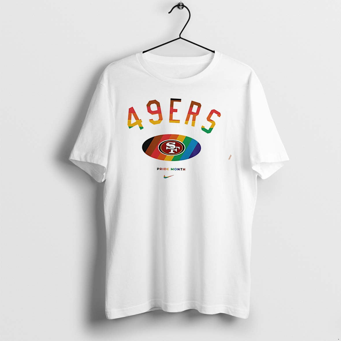 Original San Francisco 49ers Pride Month Rainbow Logo Tee Tshirts Jpg