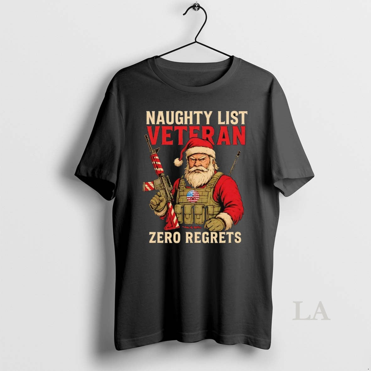 Original Santa Naughty List Veteran Zero Regrets Christmas T-Shirts, Hoodie, Sweatshirt | CoreVibeTees.com
