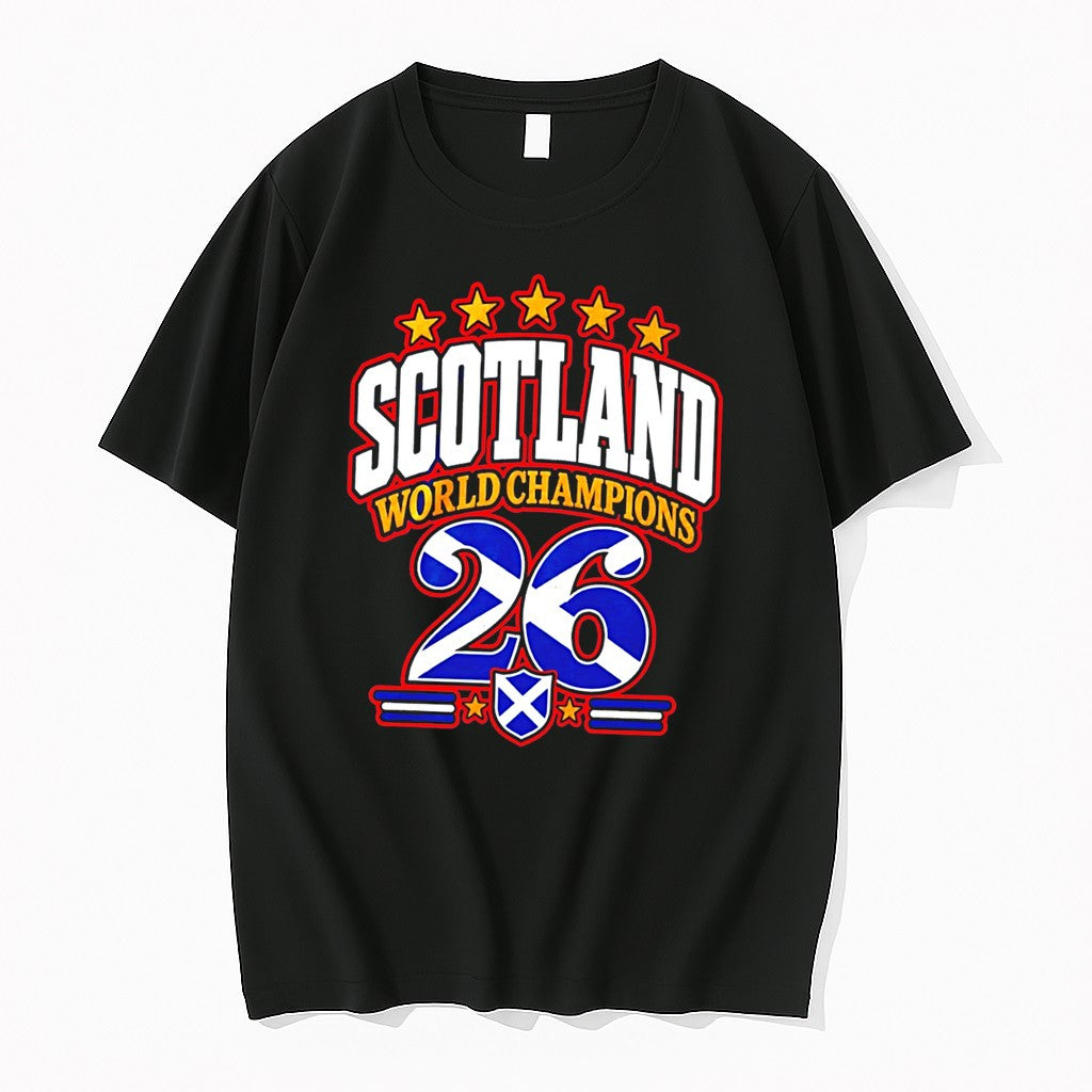 Original Scotland 2026 World Champions Flag Tee Tshirts Jpg