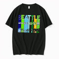 Original Seattle Sports Teams Skyline Logo Mens Black Tshirts Jpg