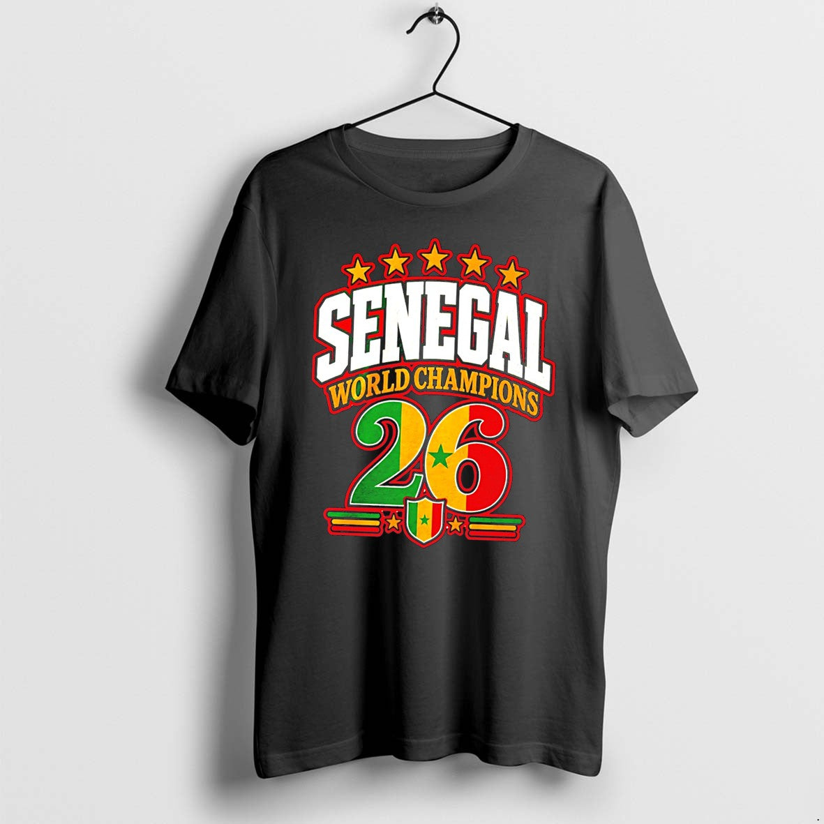 Original Senegal 2026 World Champions Flag Tee Tshirts Jpg