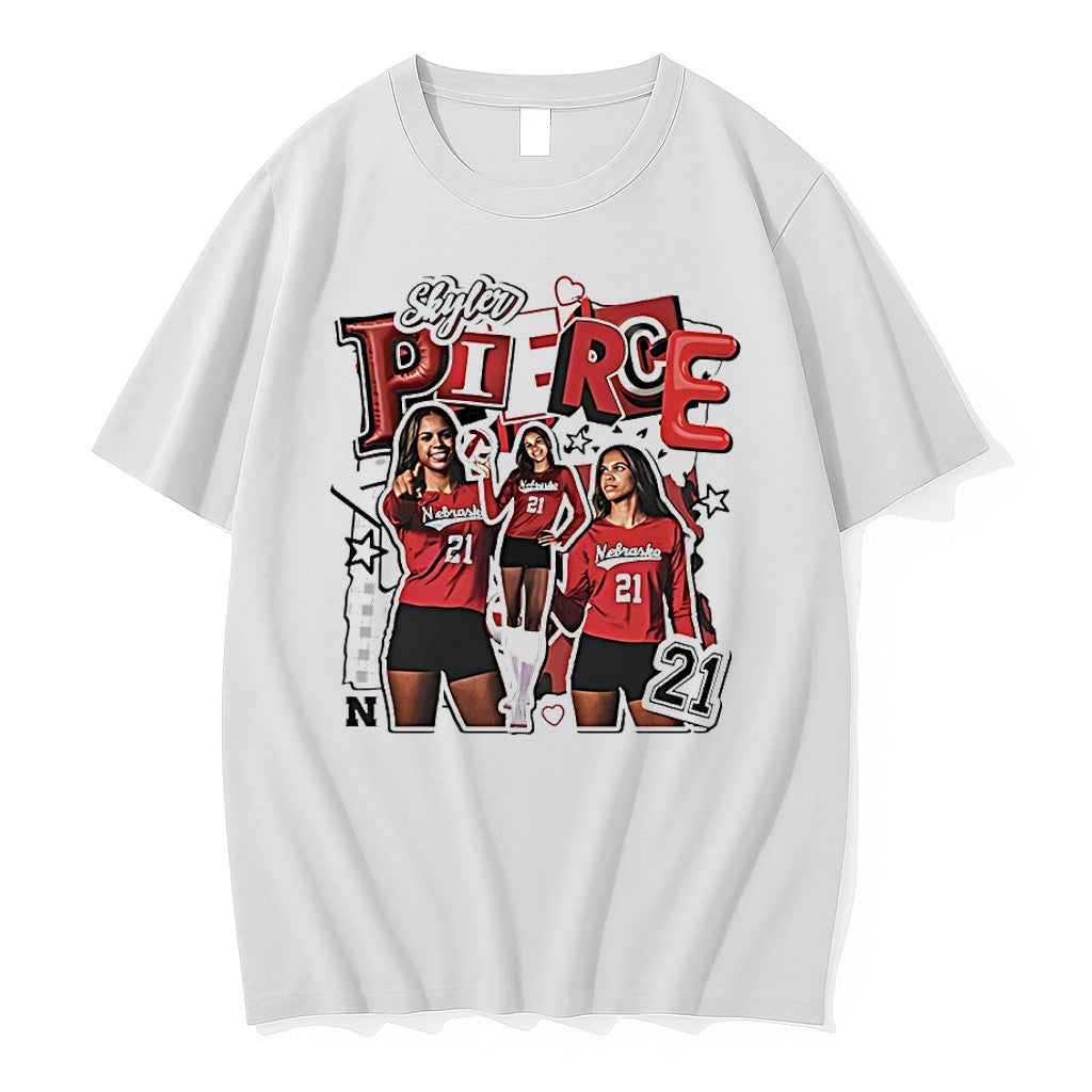 Original Skyler Pierce 21 Nebraska Ncaa Womens Volleyball Graphic Tshirts Jpg