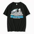 Original Skyline Super Bowl Lix Champions Philadelphia Eagles Names Black Tshirts