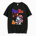 Original Snoopy Patriotic Delivery Fedex Fireworks American Flag Black Tshirts