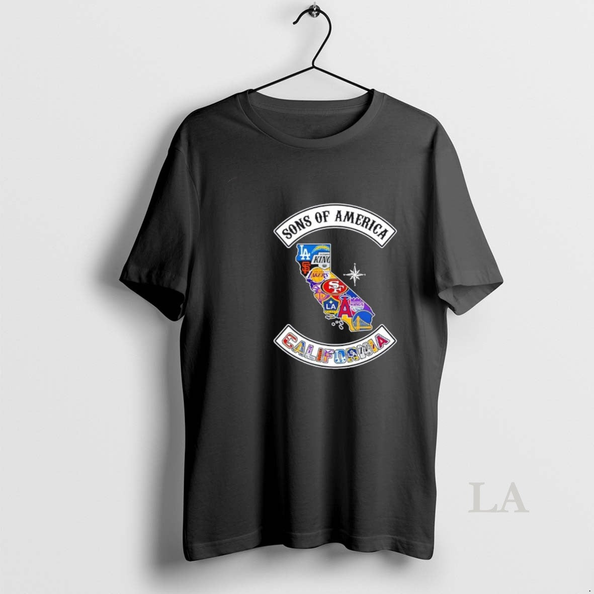 Original Son Of America California Map Sports Logos Combine T-Shirts, Hoodie, Sweatshirt | CoreVibeTees.com