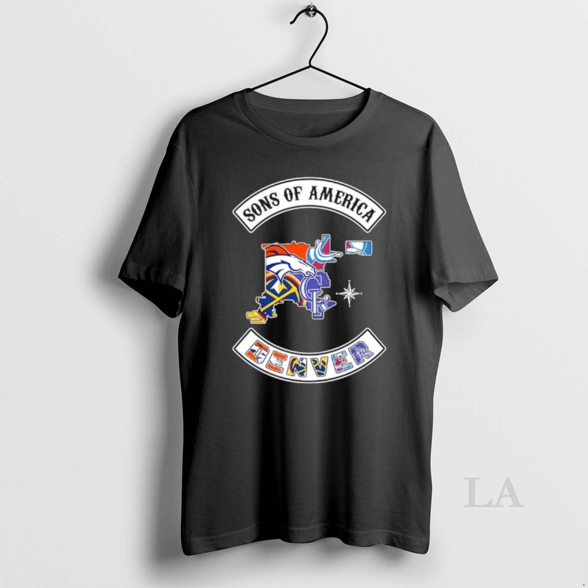 Original Son Of America Denver Map Sports Logos Combine T-Shirts, Hoodie, Sweatshirt | CoreVibeTees.com