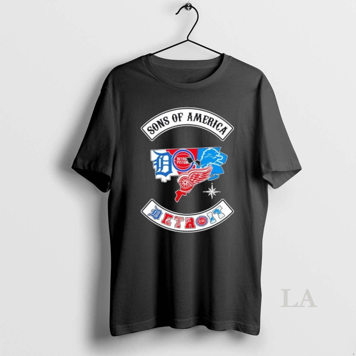 Original Son Of America Detroit Map Sports Logos Combine T-Shirts, Hoodie, Sweatshirt | CoreVibeTees.com