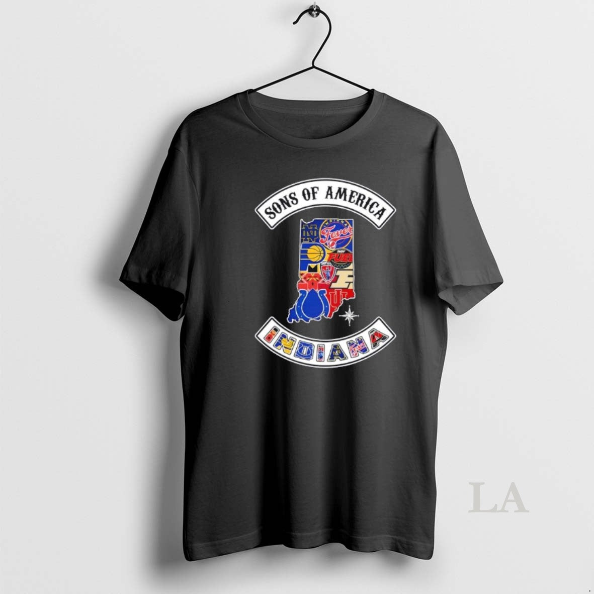 Original Son Of America Indiana Map Sports Logos Combine T-Shirts, Hoodie, Sweatshirt | CoreVibeTees.com