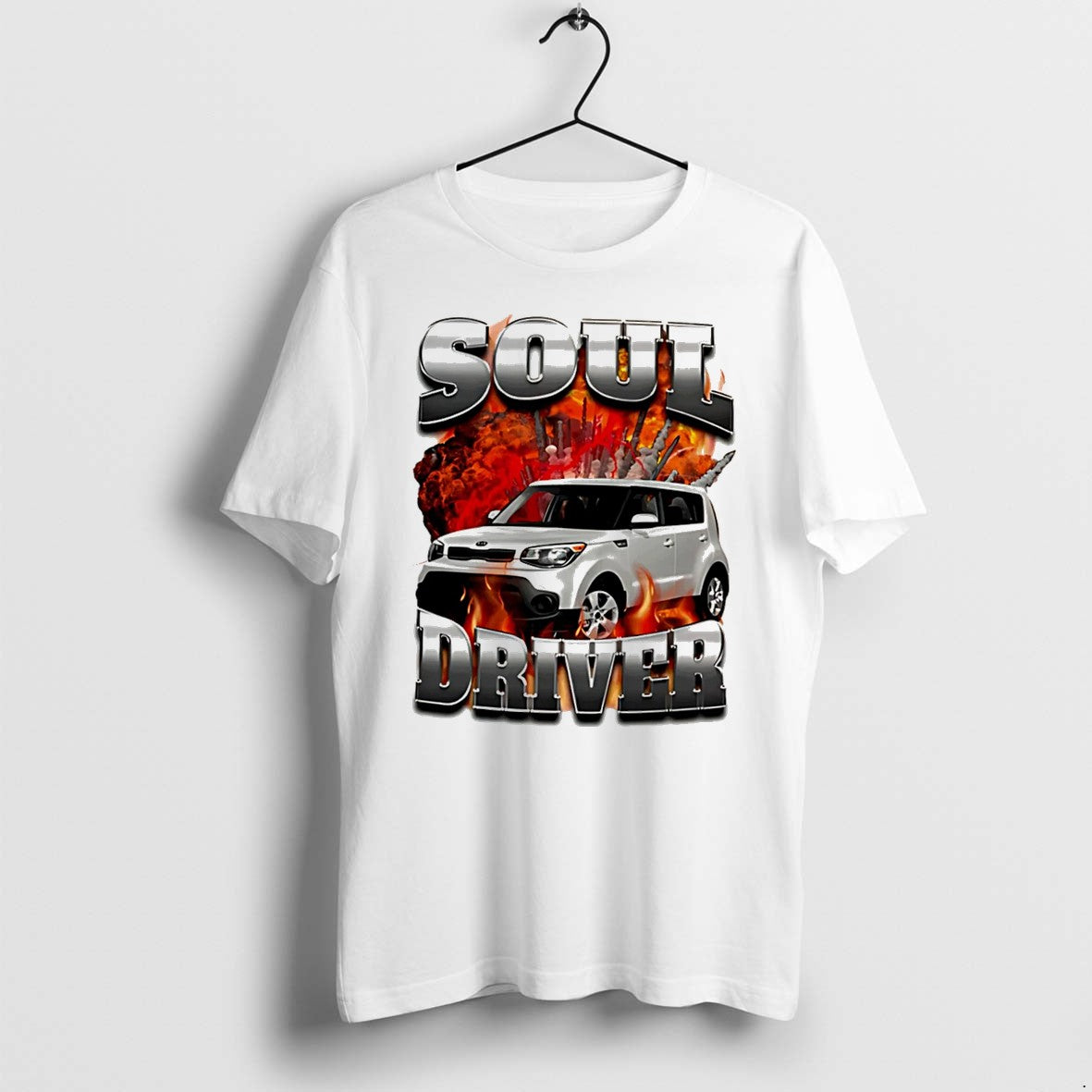 Original Sould Driver Kia Soul White Car Explosion Tee Tshirts Jpg