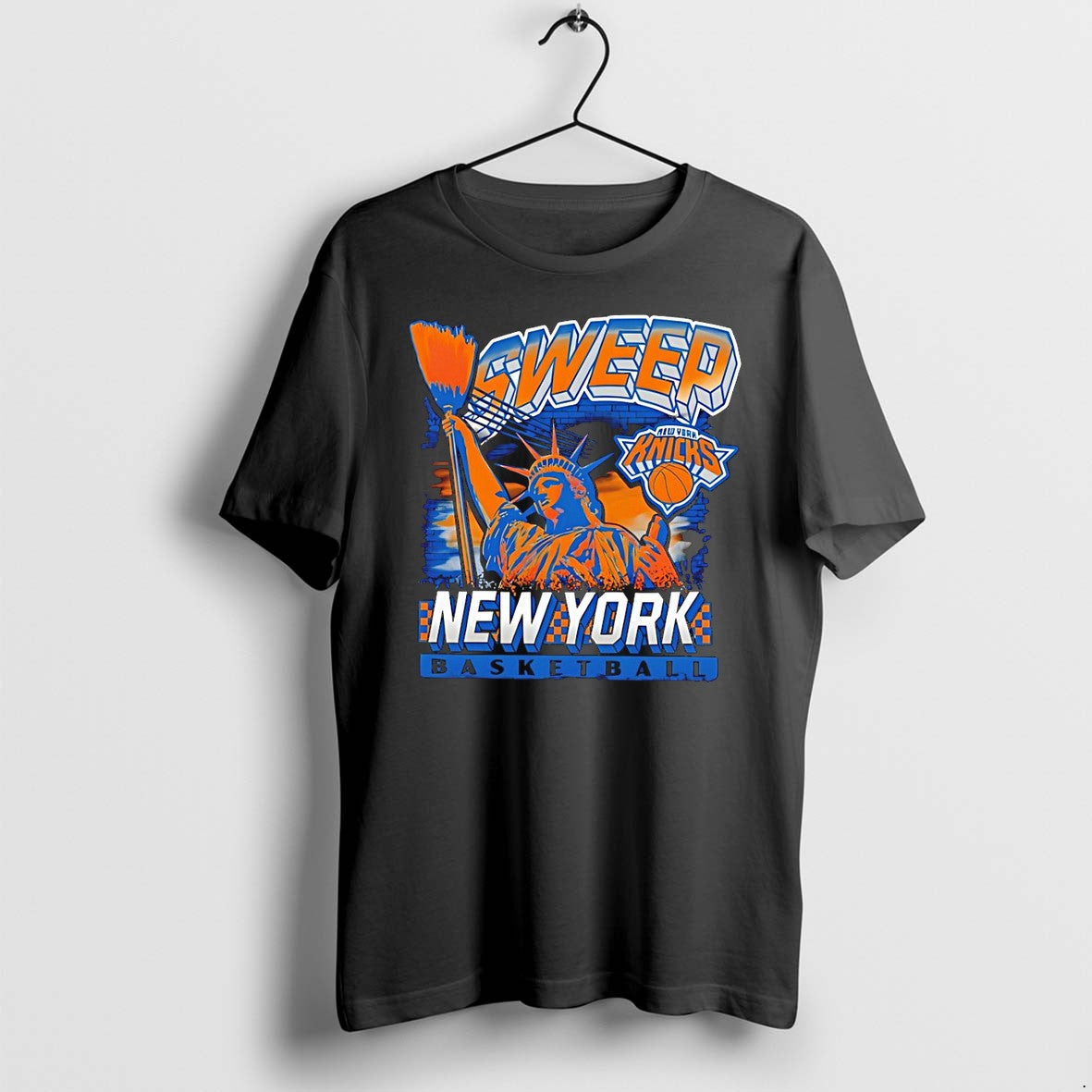 Original Statue Of Liberty Sweep New York Knicks Basketball Nba 2026 Tshirts