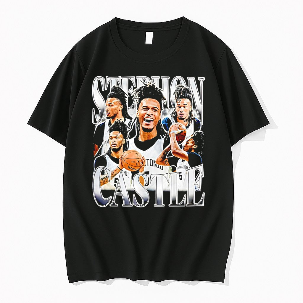 Original Stephon Castle San Antonio Spurs Basketball Castle Wemby Game Day Graphic Tshirts