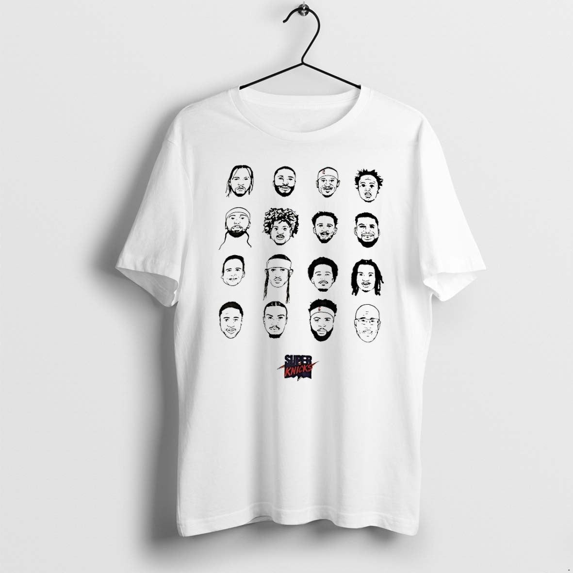 Original Super Knicks Players Big Head Sketch Tshirts Jpg