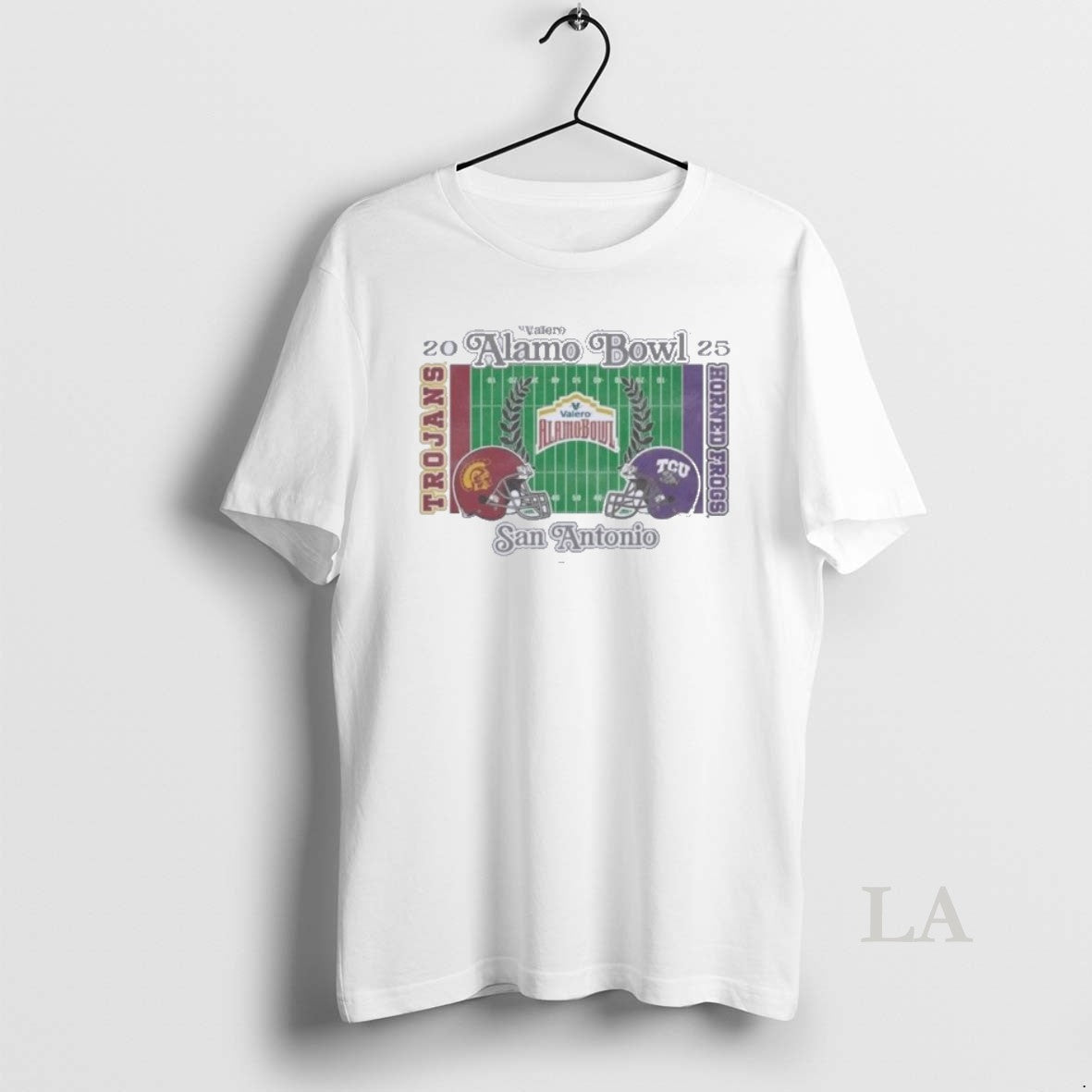 Original Tcu Horned Frogs Vs Usc Trojans 2025 Valero Alamo Bowl Head To Head San T-Shirts, Hoodie, Sweatshirt