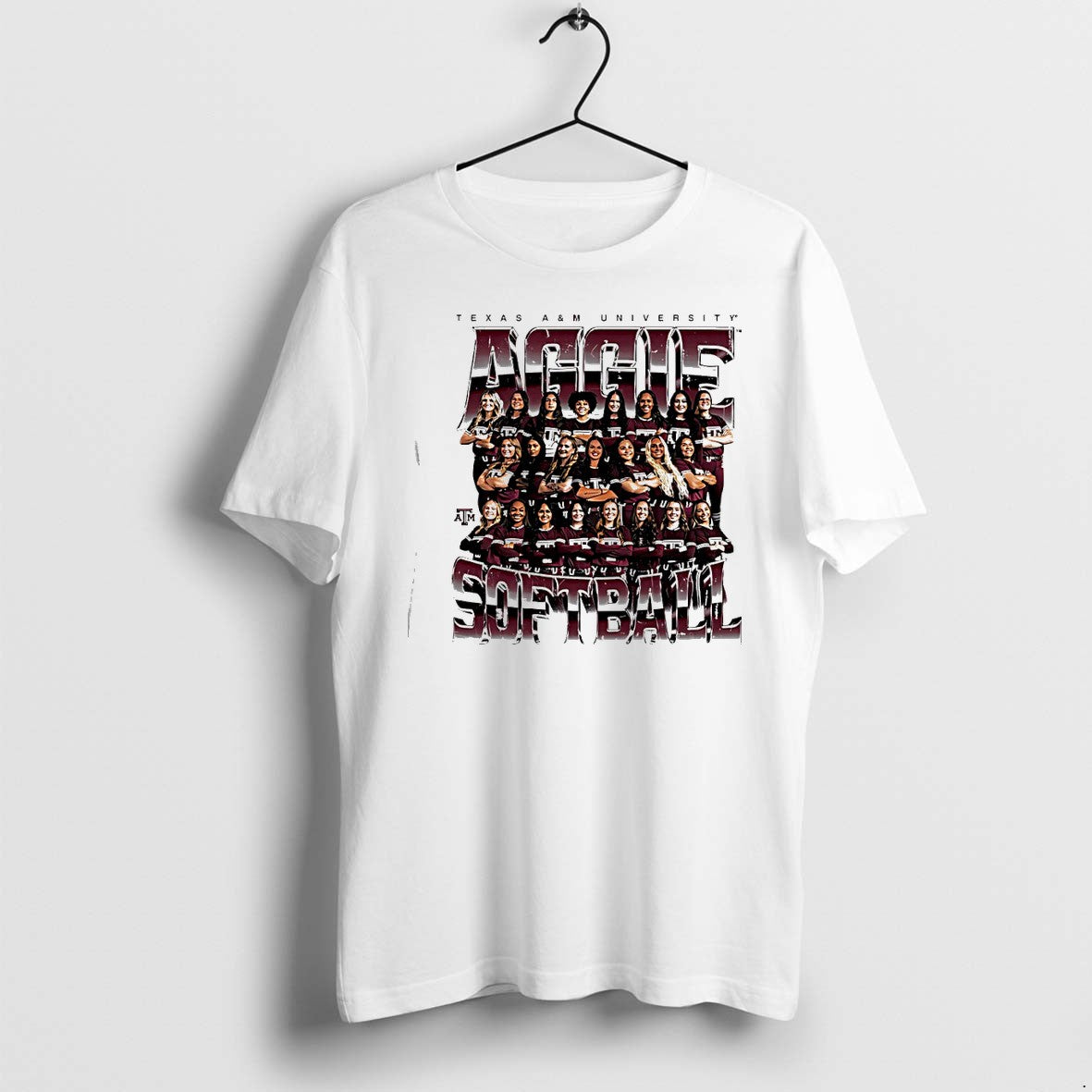 Original Texas Am University Softball Team Collage Graphic Tshirts Jpg