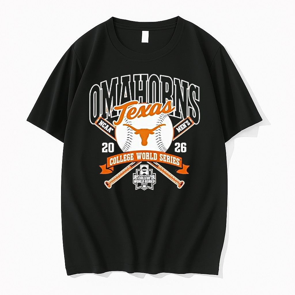 Original Texas Longhorns 2026 Baseball College World Series Omahorns Tshirts